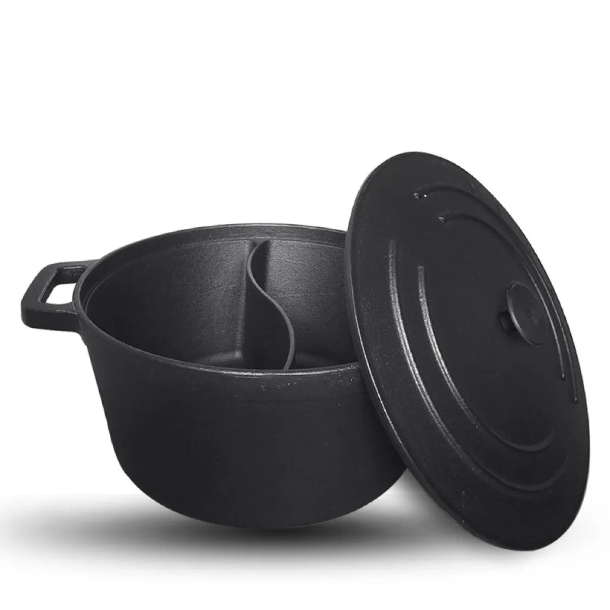 Traditional 30CM Cast Iron Binaural Stew Pot